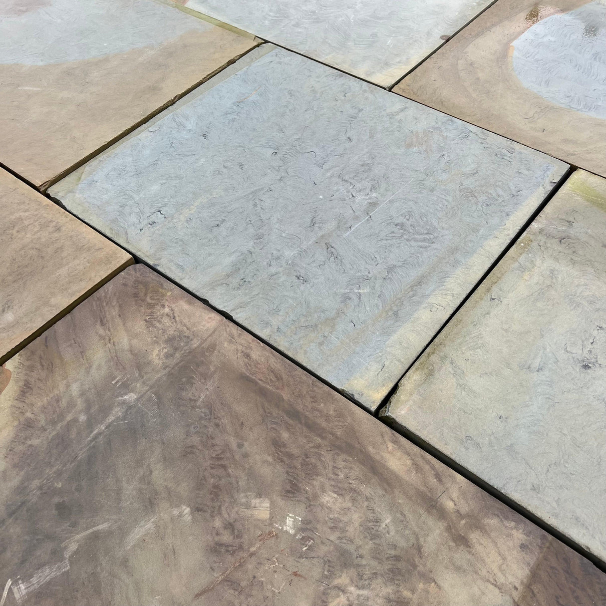 Reclaimed Sawn Grey Yorkshire Stone Paving Flag Stones - Reclaimed Brick Company