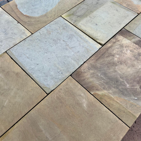 Reclaimed Sawn Grey Yorkshire Stone Paving Flag Stones - Reclaimed Brick Company