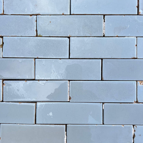 Reclaimed Sky Blue Glazed Brick Slip - Reclaimed Brick Company