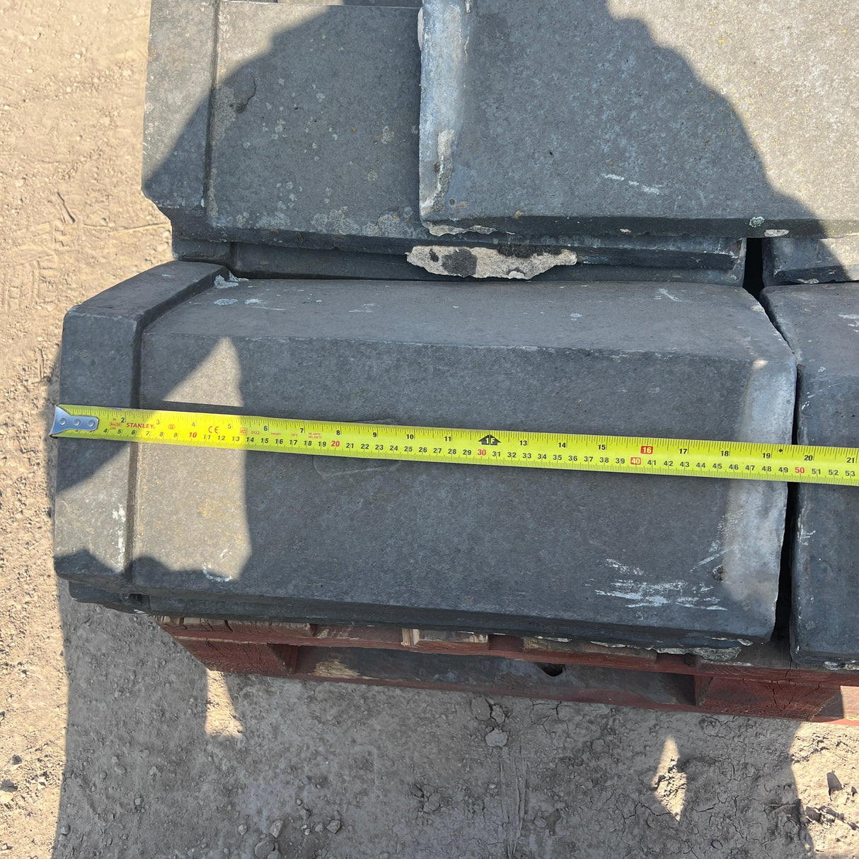 Reclaimed Staffordshire Blue 20” Triangle Roof Ridge Tiles - Batch of 21 (Job Lot) - Reclaimed Brick Company