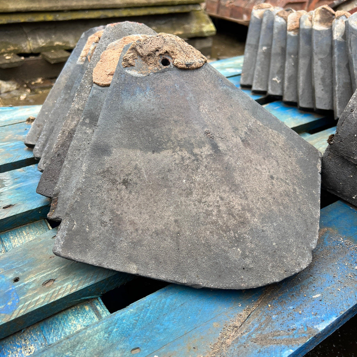 Reclaimed Staffordshire Blue Clay Valley Roof Tiles - Reclaimed Brick Company