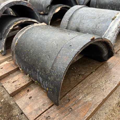 Staffordshire Blue Half Round Clay Roof Ridge Tiles - Job Lot - Reclaimed Brick Company