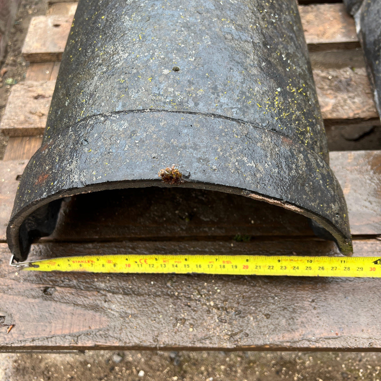 Blue Half Round Clay Roof Ridge Tiles - Job Lot - Reclaimed Brick Company