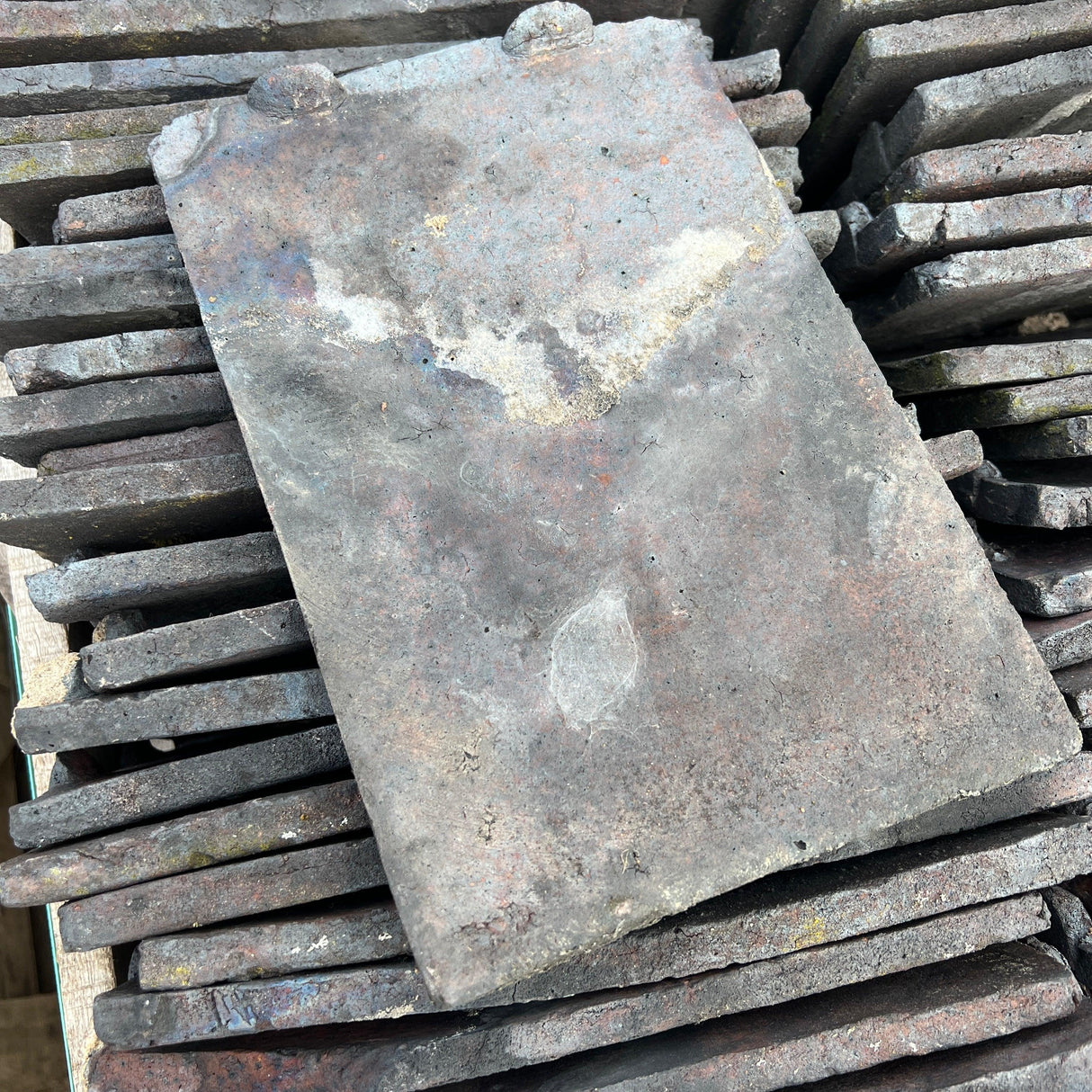 Reclaimed Staffordshire Blue Handmade Clay Roof Tiles - Reclaimed Brick Company