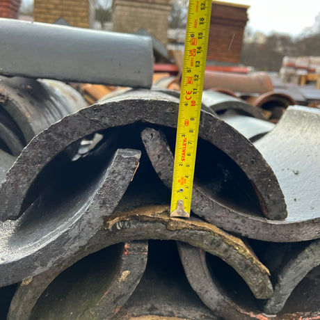 Reclaimed Staffordshire Blue Round Ridge Tile - Job Lot of 90 - Reclaimed Brick Company