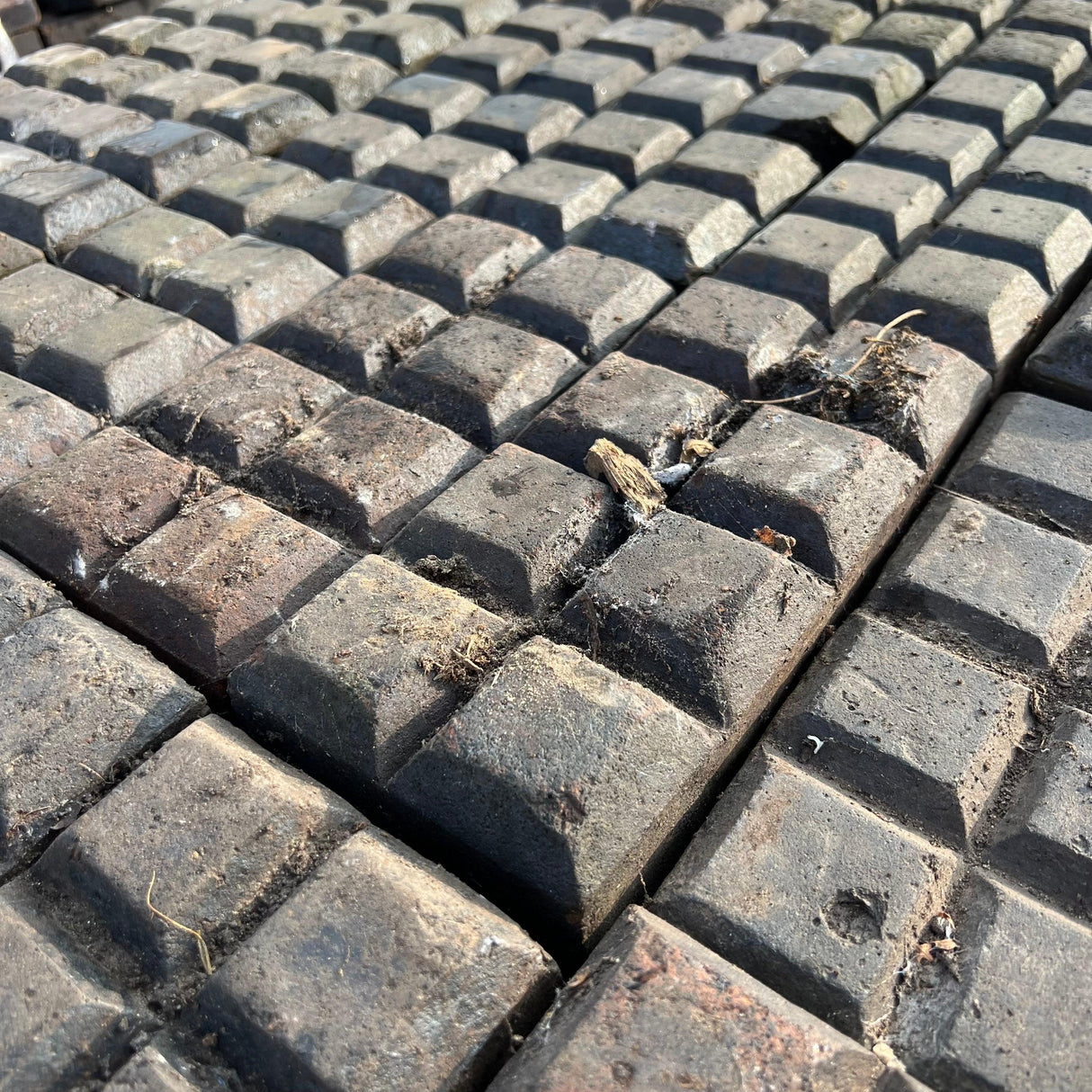 Reclaimed Staffordshire Blue Stable Pavers ‘Chocolate Bars’ - Batch of 3.6 SQM - Reclaimed Brick Company