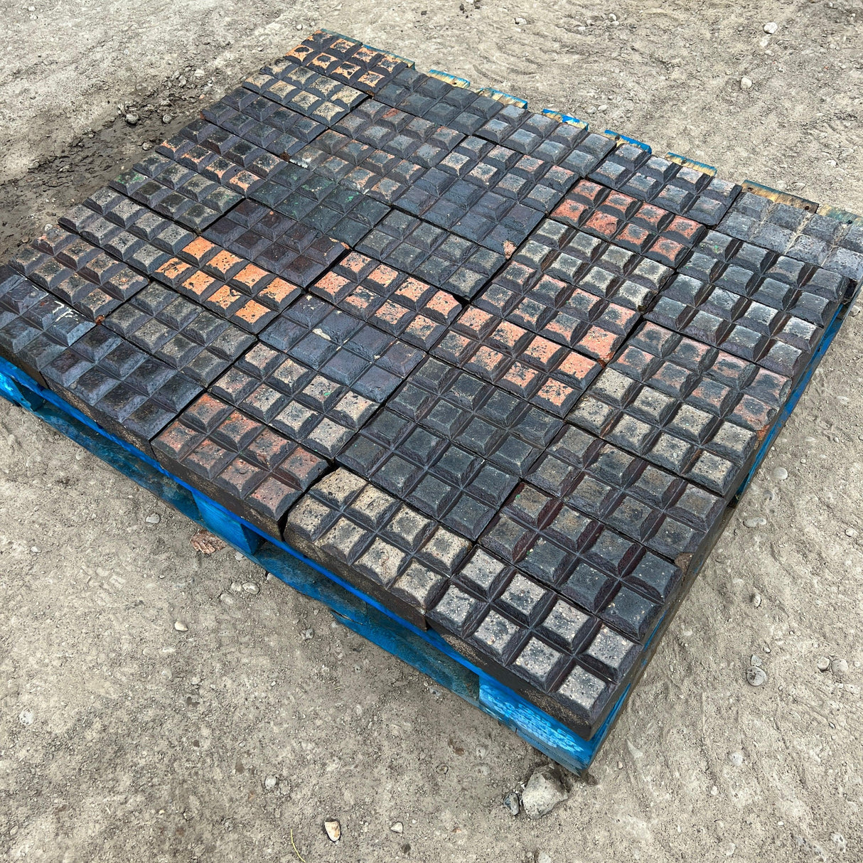 Reclaimed Staffordshire Blue Stable Pavers ‘Chocolate Bars’ - Batch of 8 SQM - Reclaimed Brick Company