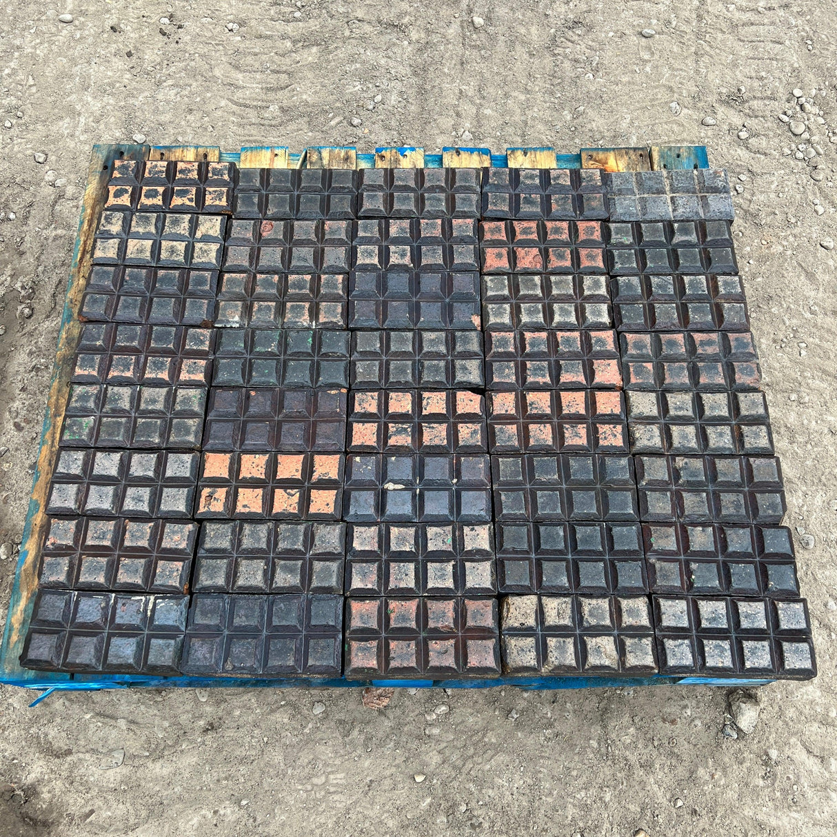 Reclaimed Staffordshire Blue Stable Pavers ‘Chocolate Bars’ - Batch of 8 SQM - Reclaimed Brick Company
