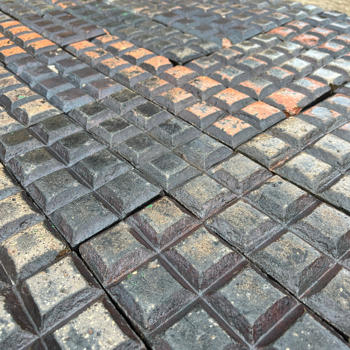 Reclaimed Staffordshire Blue Stable Pavers ‘Chocolate Bars’ - Batch of 8 SQM - Reclaimed Brick Company