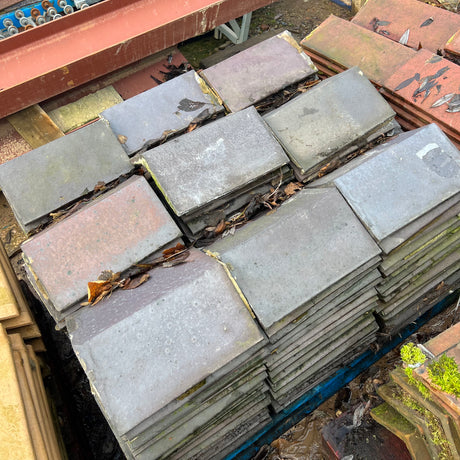 Reclaimed Staffordshire Blue Triangle Ridge Tile - Job Lot of 150 - Reclaimed Brick Company