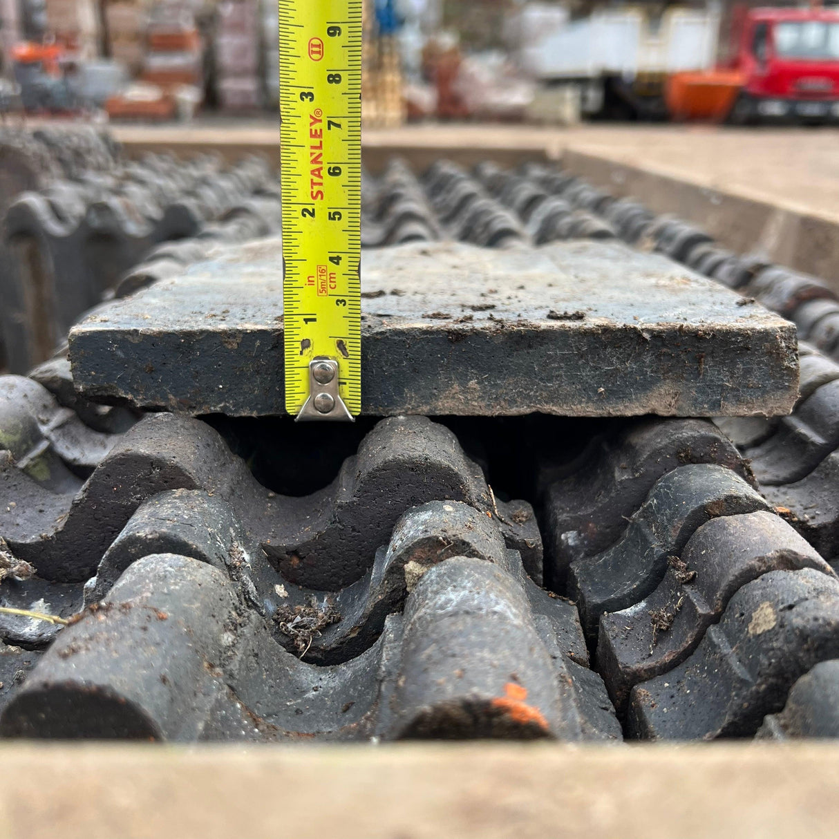 Reclaimed Staffordshire Blue Victorian Cathedral Garden Edging Tiles - 22.7 Linear Meters (Job Lot) - Reclaimed Brick Company