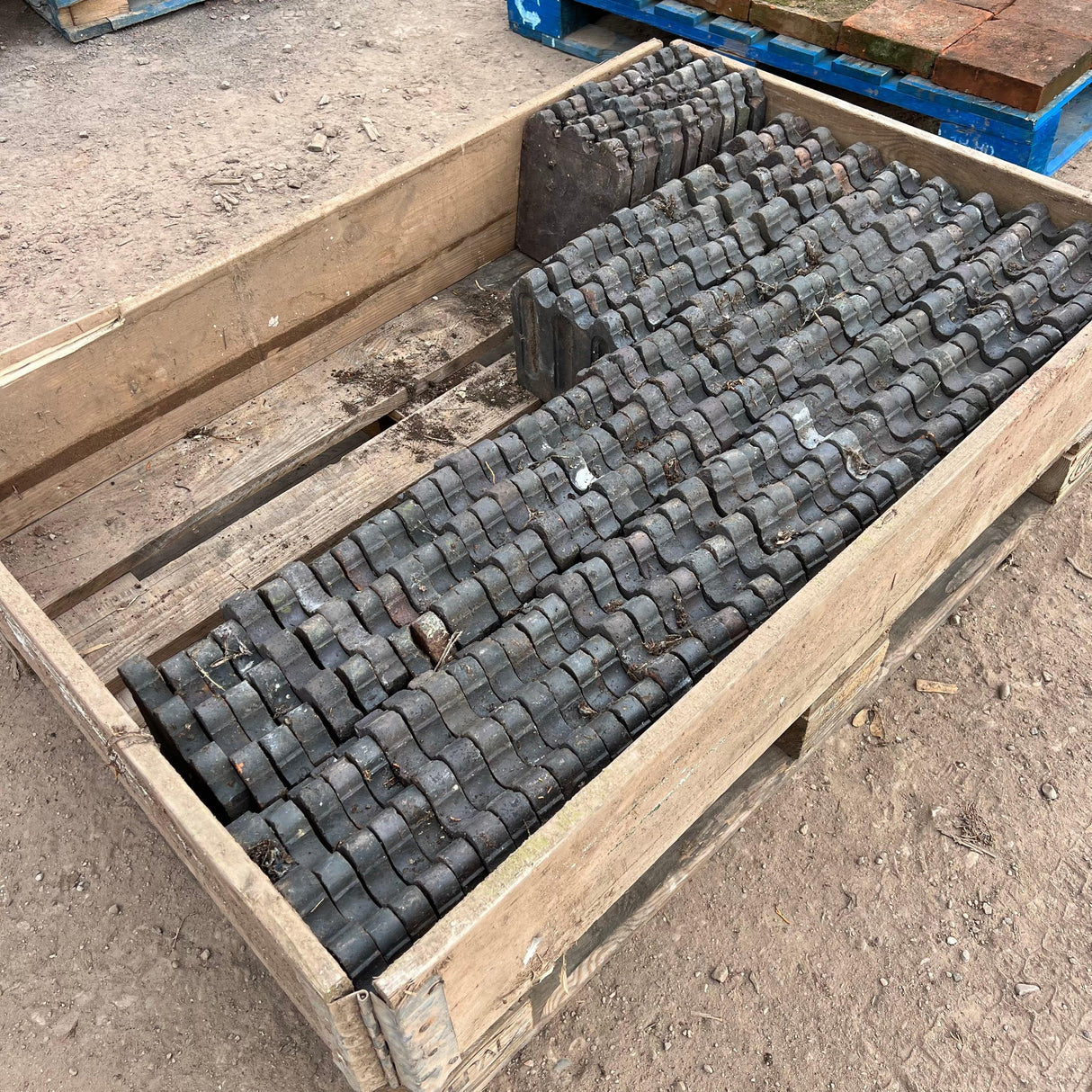 Reclaimed Staffordshire Blue Victorian Cathedral Garden Edging Tiles - 22.7 Linear Meters (Job Lot) - Reclaimed Brick Company