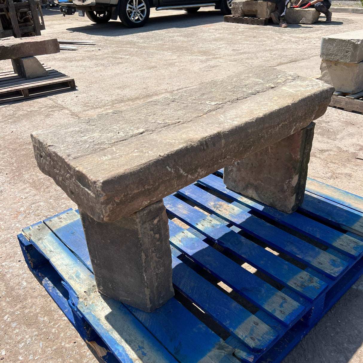 Reclaimed Stone Bench Seat