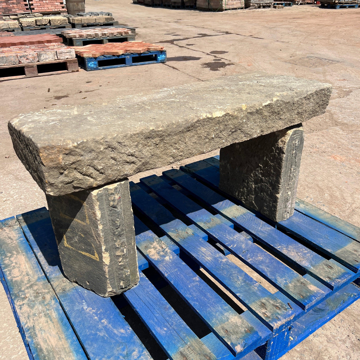 Reclaimed Stone Bench Seat