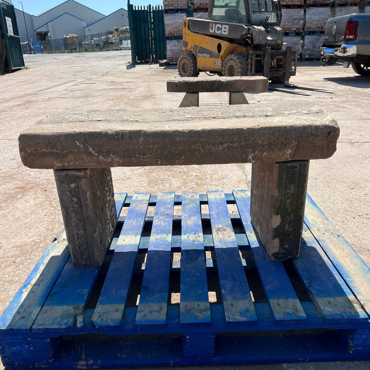 Reclaimed Stone Bench Seat
