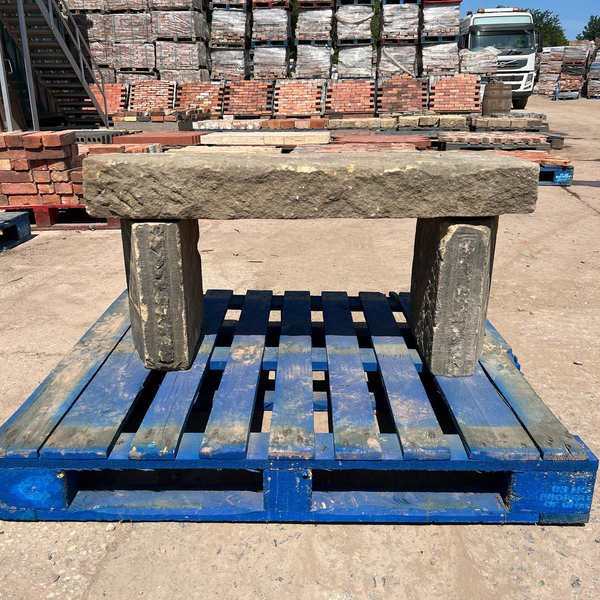 Reclaimed Stone Bench Seat