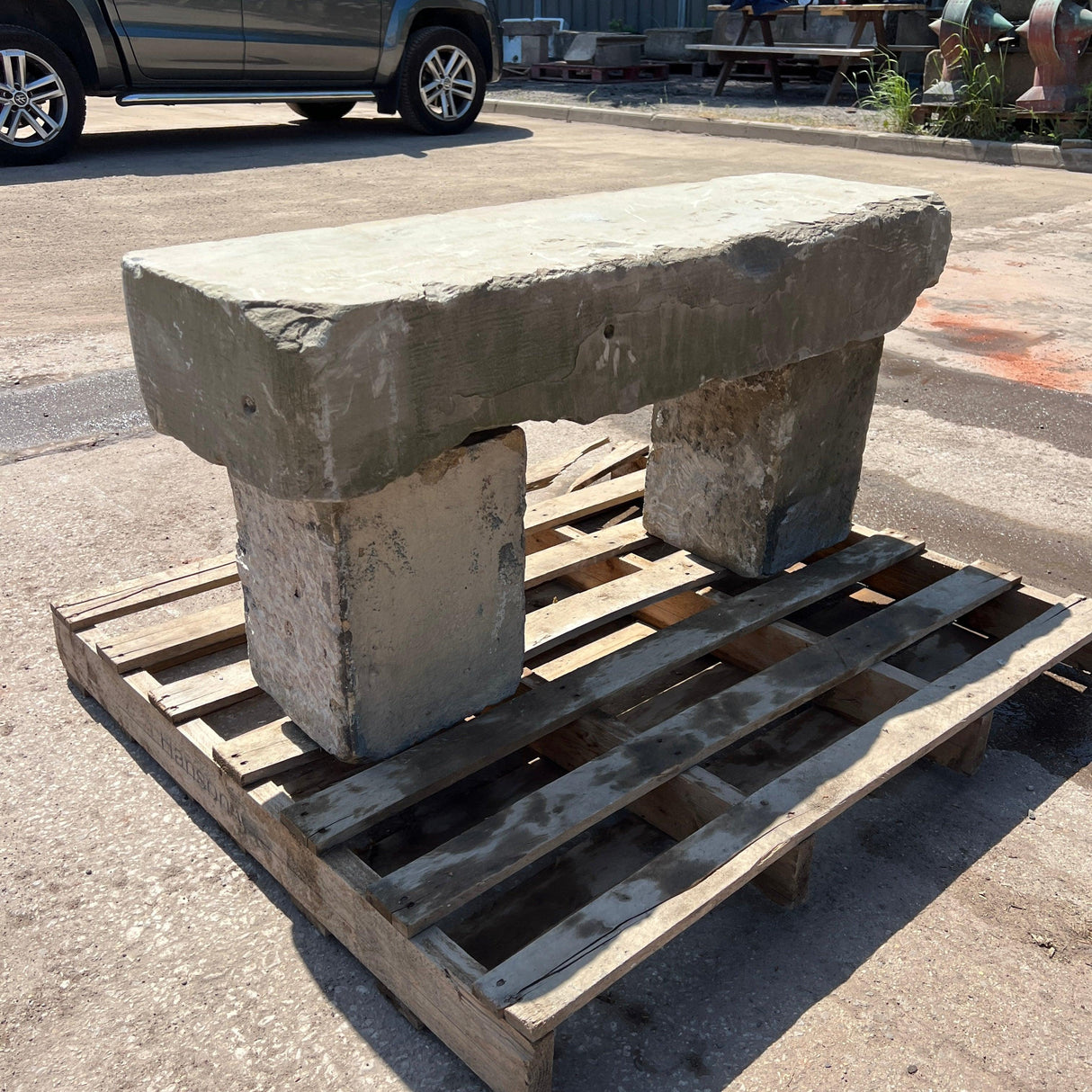 Reclaimed Stone Bench Seat