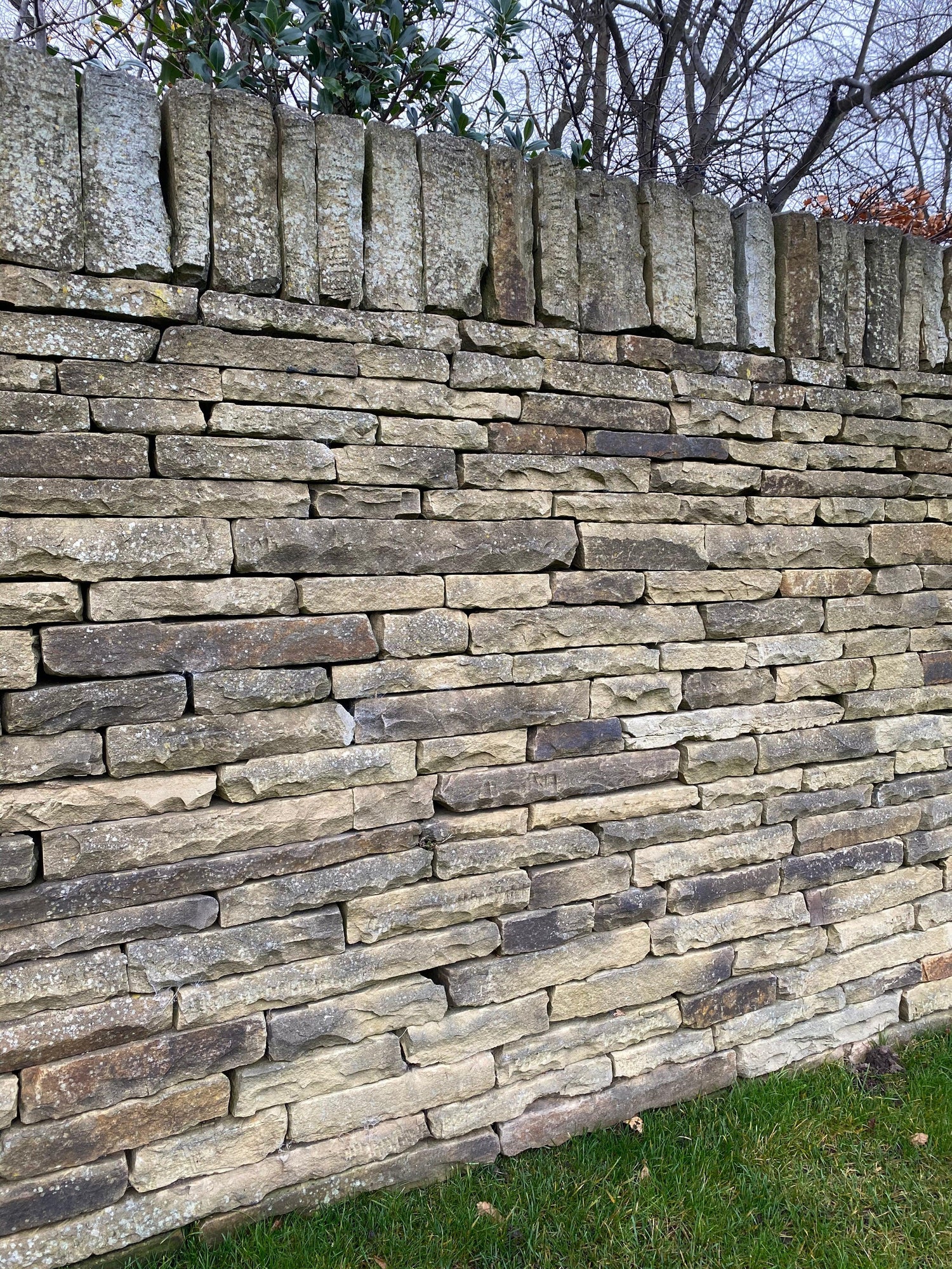 Reclaimed Stone Garden Boundary Wall, Huddersfield - Reclaimed Brick Company
