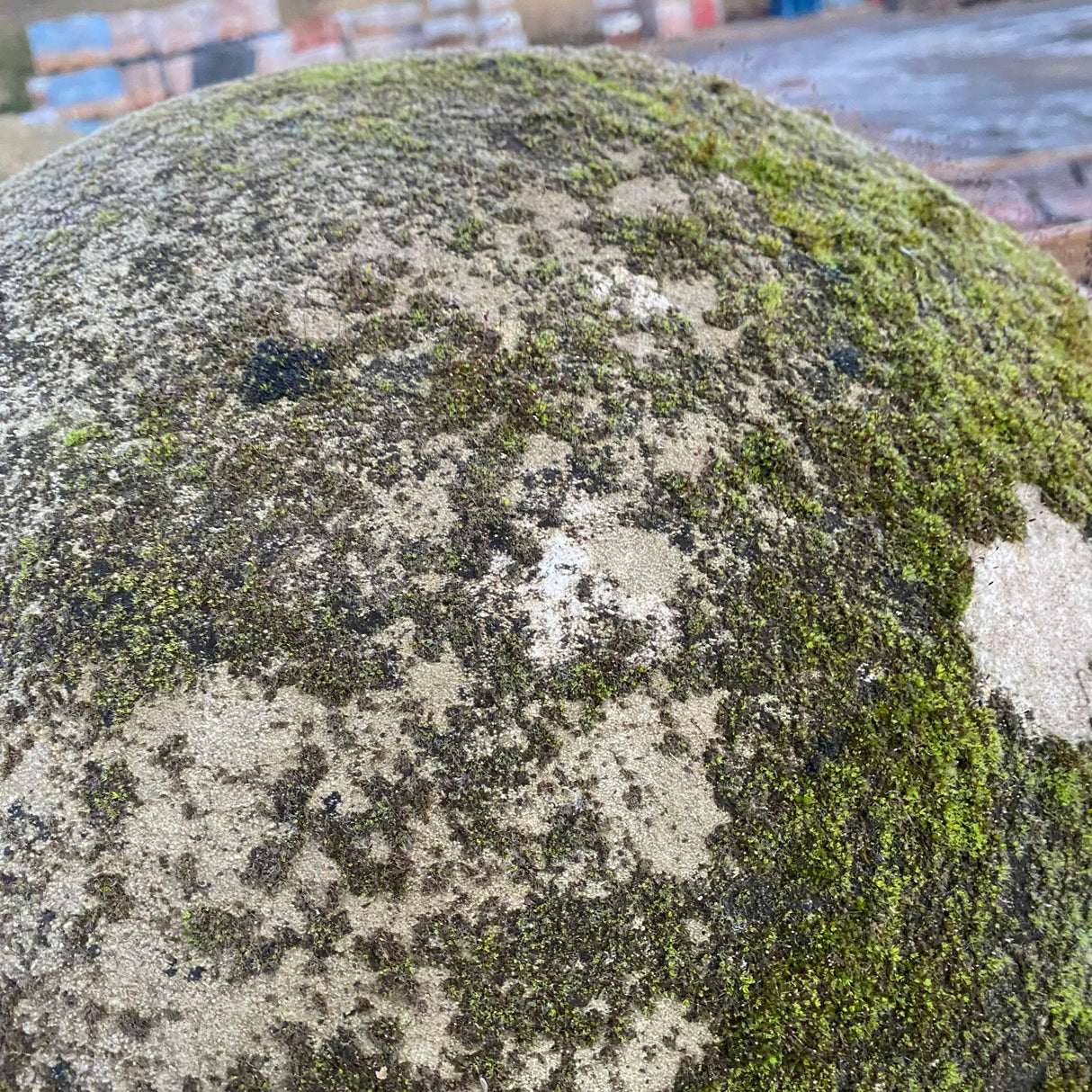 Reclaimed Stone Gate Post Ball Tops - Pair - Reclaimed Brick Company