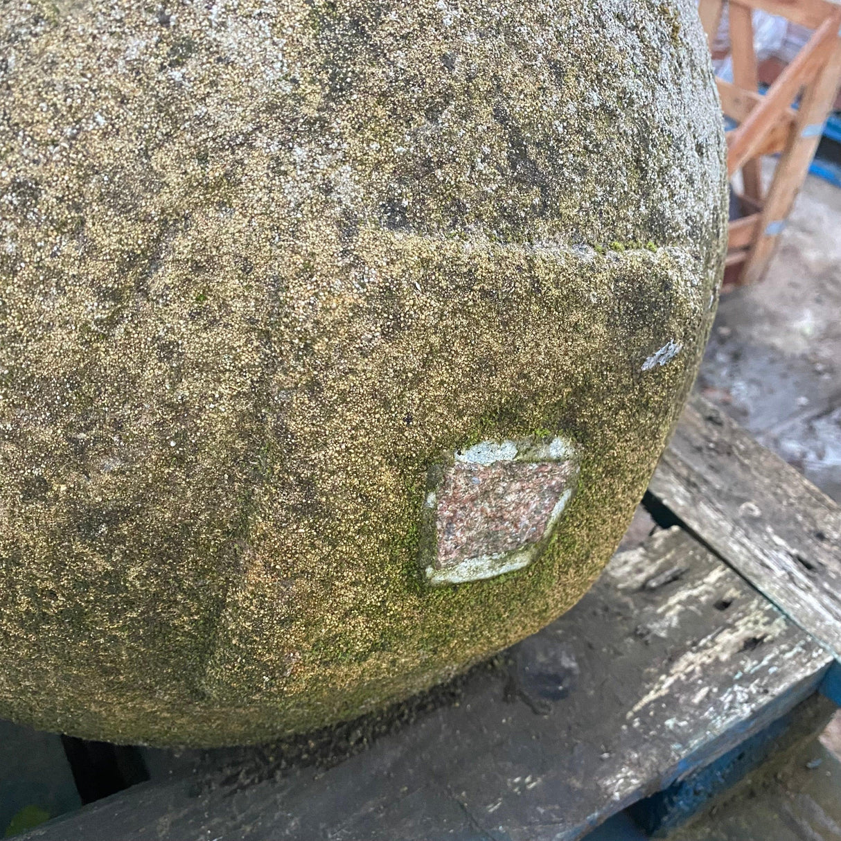 Reclaimed Stone Gate Post Ball Tops - Pair - Reclaimed Brick Company