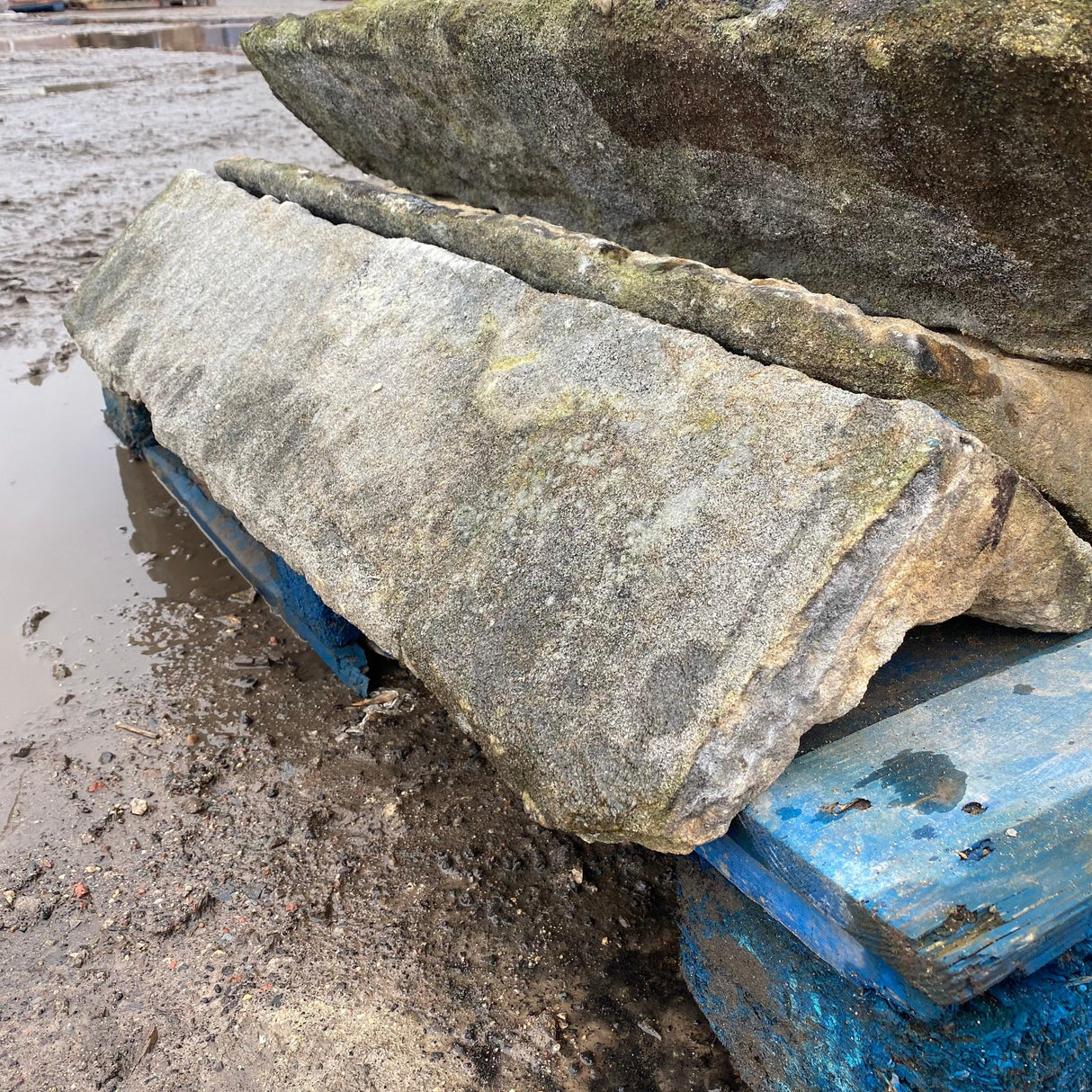 Reclaimed Stone Roof Ridge Tiles - Batch of 29 ft (Job Lot) - Reclaimed Brick Company