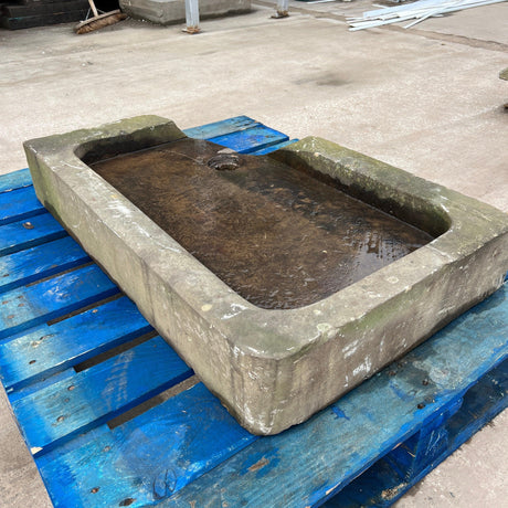 Reclaimed Stone Sink - Corner Broken