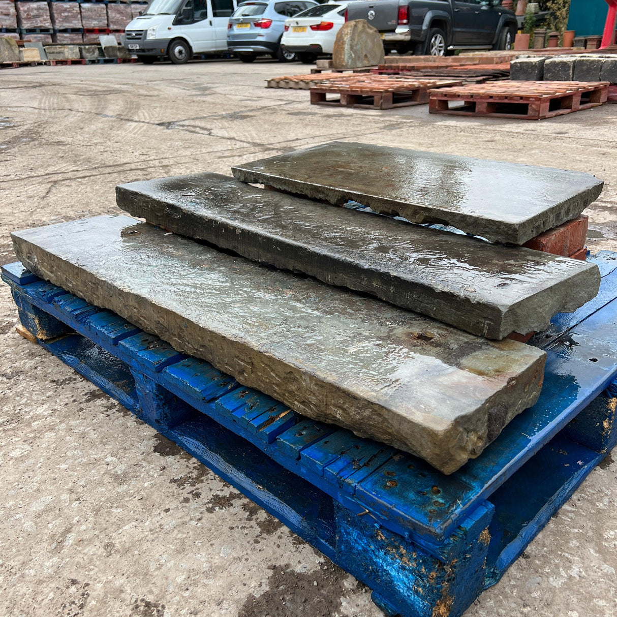 Reclaimed Stone Steps - (Set of 3) - Reclaimed Brick Company