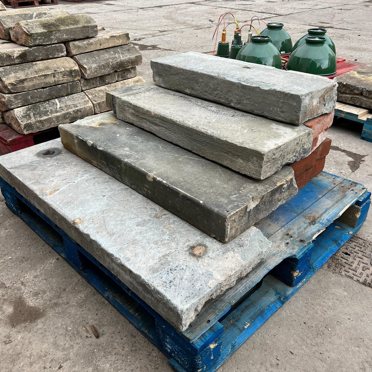 Reclaimed Stone Steps - (Set of 4) - Reclaimed Brick Company