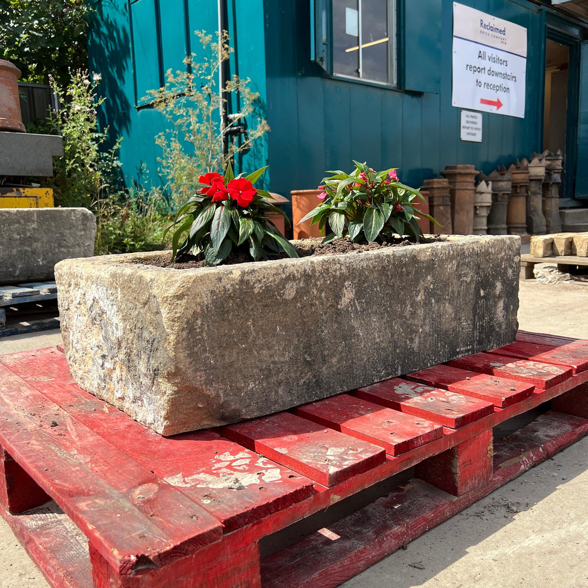 Reclaimed Stone Trough / Planter - No.10 - Reclaimed Brick Company