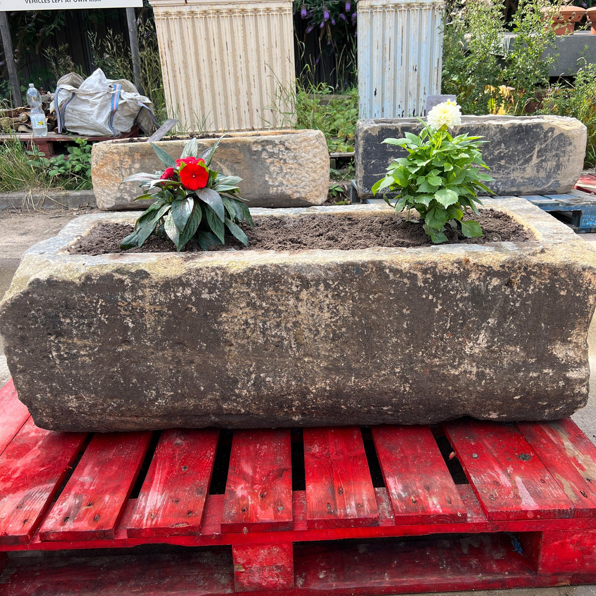 Reclaimed Stone Trough / Planter - No.12 - Reclaimed Brick Company