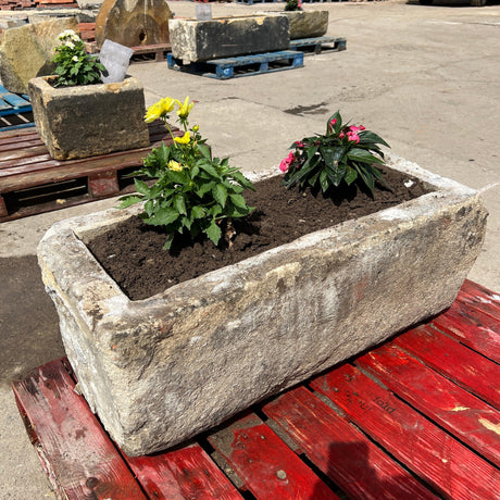 Reclaimed Stone Trough / Planter - No.14 - Reclaimed Brick Company