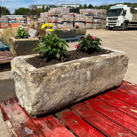 Reclaimed Stone Trough / Planter - No.14 - Reclaimed Brick Company