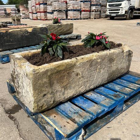 Reclaimed Stone Trough / Planter - No.16 - Reclaimed Brick Company