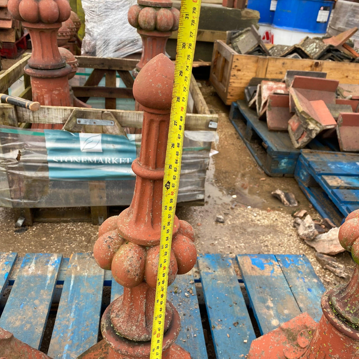 Reclaimed Victorian Clay Spike Finial (Set of 3) - Reclaimed Brick Company