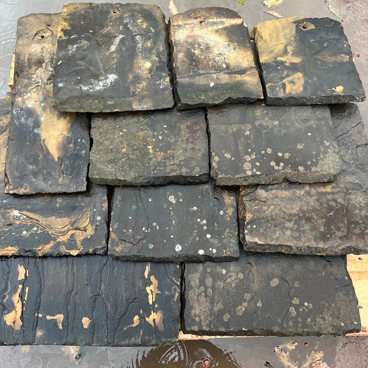 Reclaimed Weathered York Stone Roof Slate / Tile - Reclaimed Brick Company