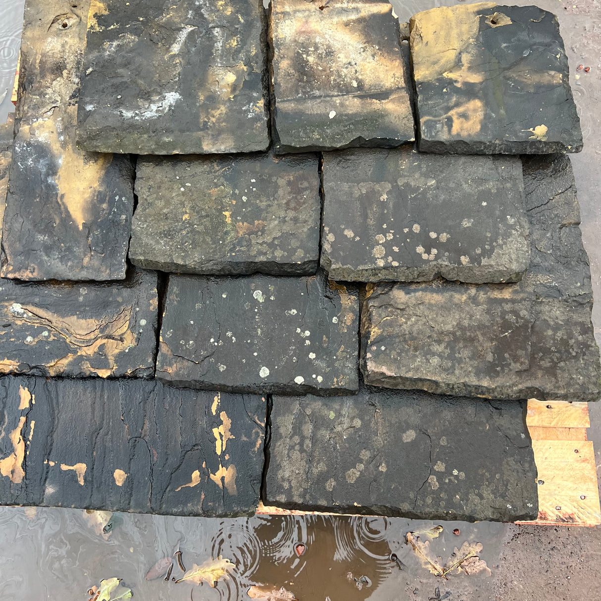 Reclaimed Weathered York Stone Roof Slate / Tile - Reclaimed Brick Company