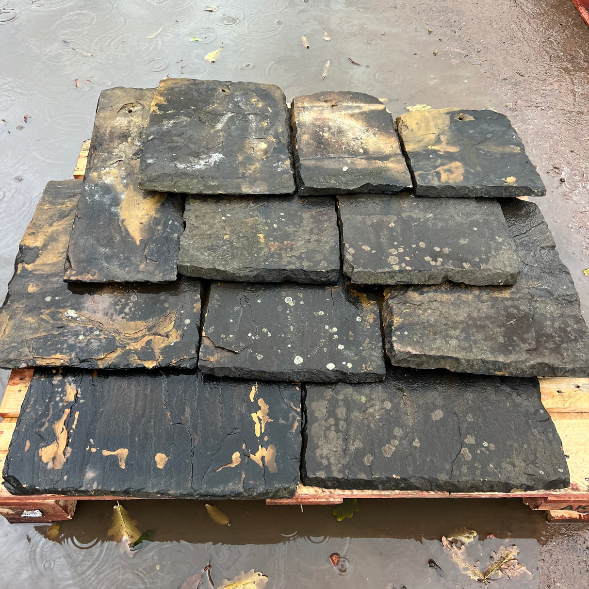 Reclaimed Weathered York Stone Roof Slate / Tile - Reclaimed Brick Company