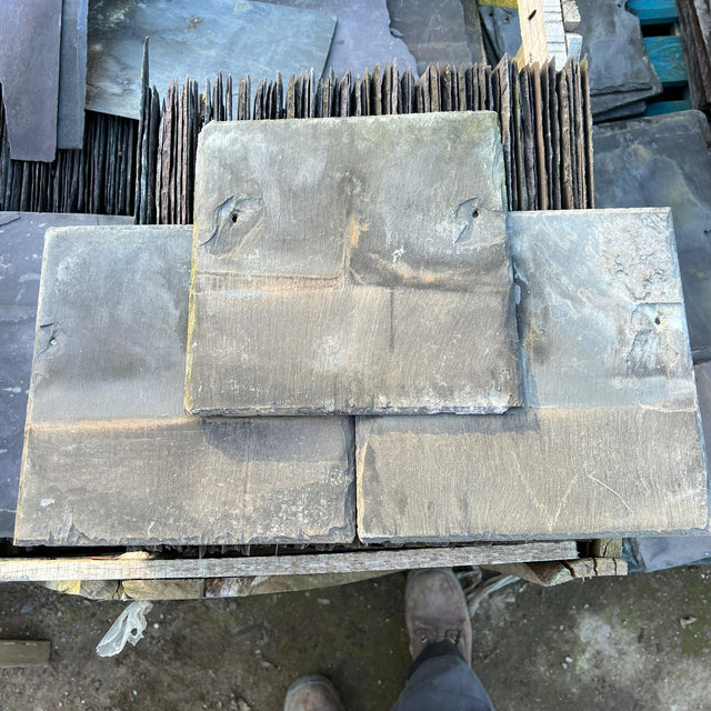 Reclaimed Welsh Blue 10” x 10” Slates - Reclaimed Brick Company