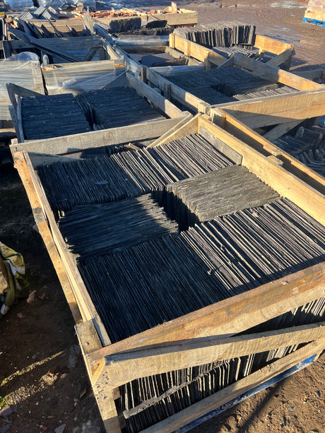 Reclaimed Welsh Blue 16” x 12” Slates - Reclaimed Brick Company
