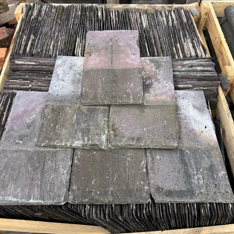 Reclaimed Welsh Blue 18” x 10” Roofing Slate - Each - Reclaimed Brick Company