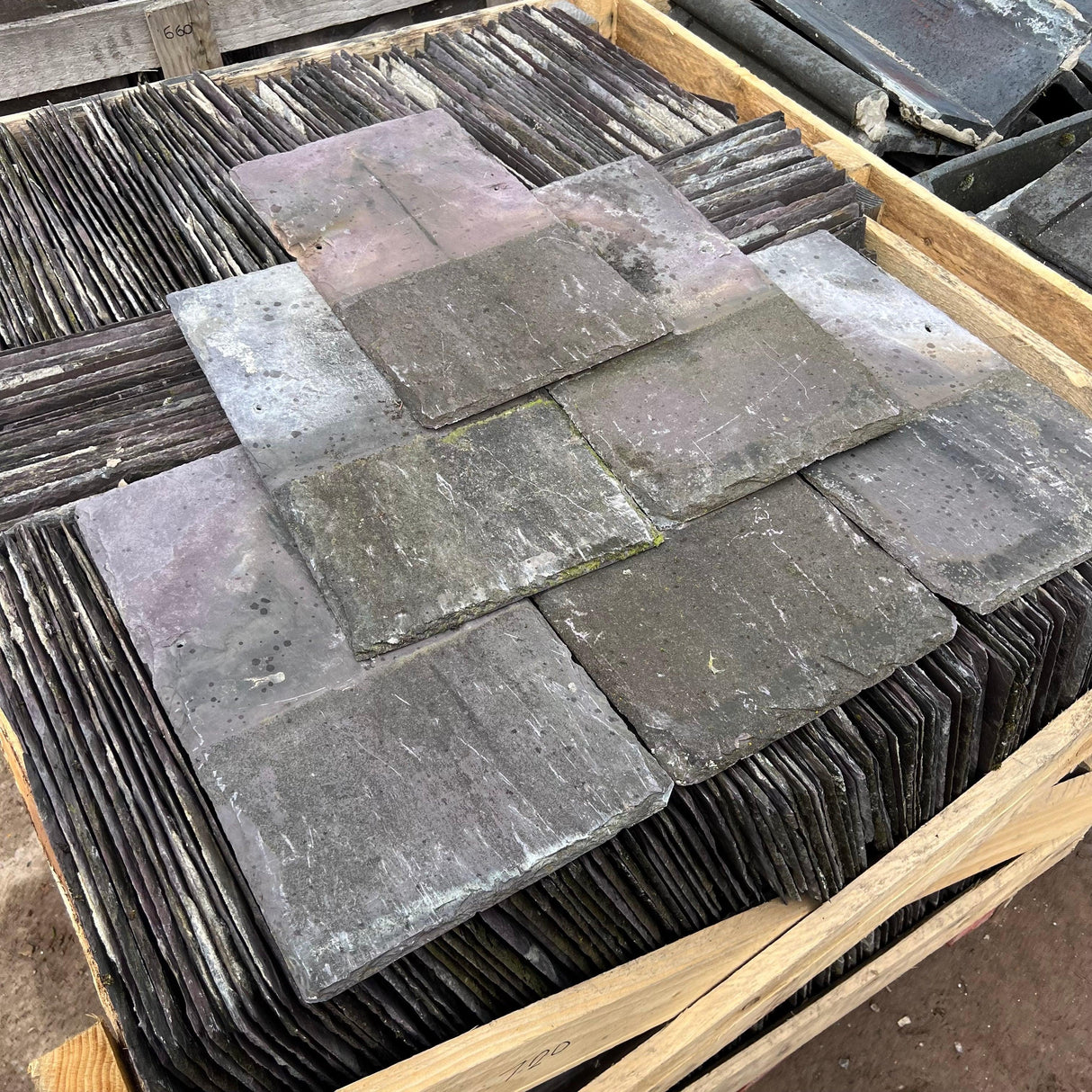 Reclaimed Welsh Blue 18” x 10” Roofing Slate - Each - Reclaimed Brick Company