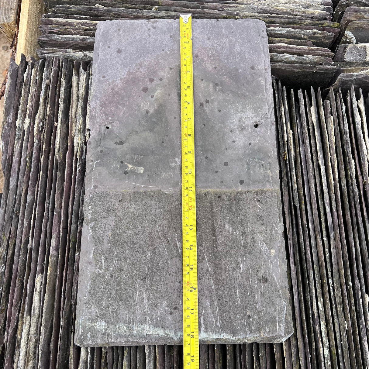 Reclaimed Welsh Blue 18” x 10” Roofing Slate - Each - Reclaimed Brick Company