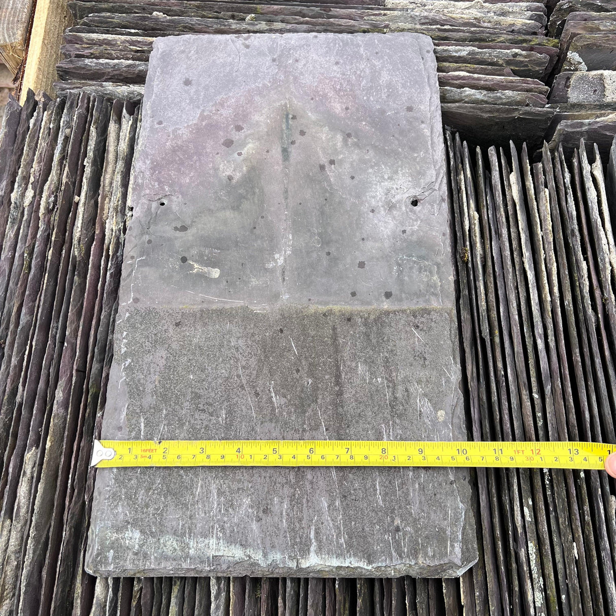 Reclaimed Welsh Blue 18” x 10” Roofing Slate - Each - Reclaimed Brick Company