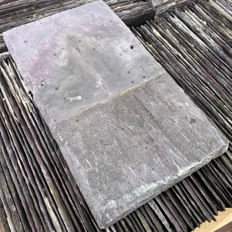 Reclaimed Welsh Blue 18” x 10” Roofing Slate - Each - Reclaimed Brick Company