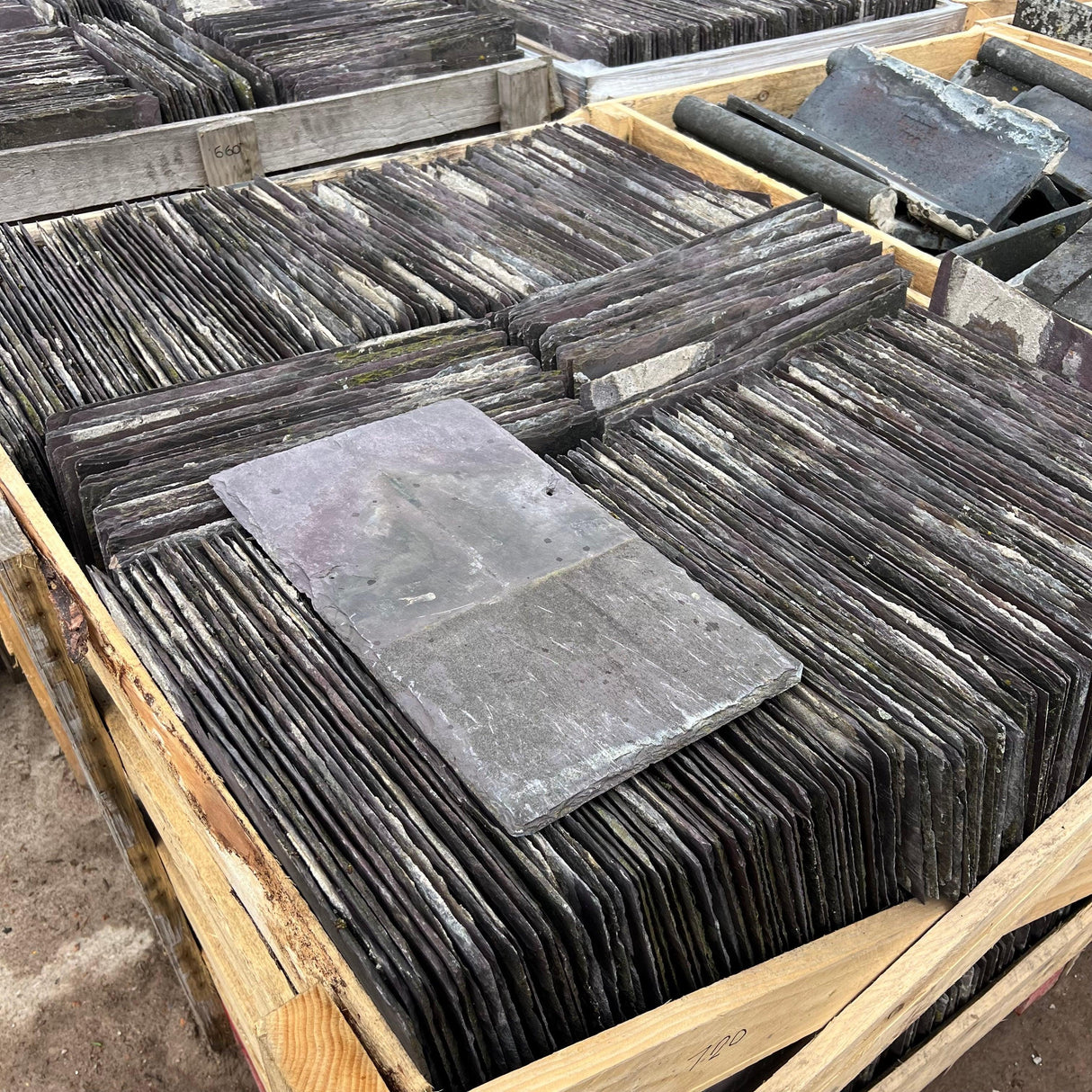 Reclaimed Welsh Blue 18” x 10” Roofing Slate - Each - Reclaimed Brick Company