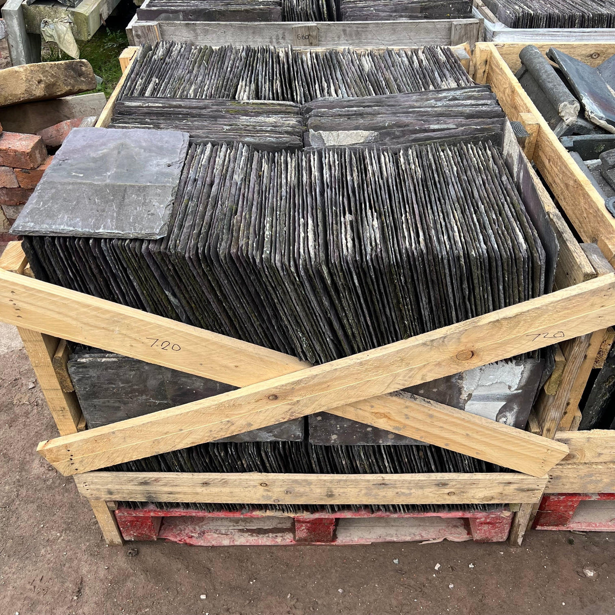 Reclaimed Welsh Blue 18” x 10” Roofing Slate - Each - Reclaimed Brick Company