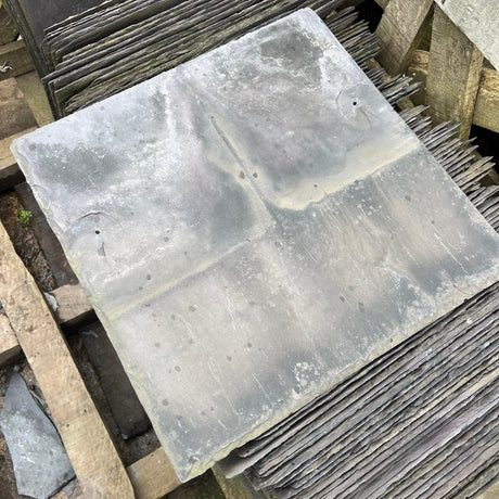 Reclaimed Welsh Blue 14” x 14” Roofing Slate - Each - Reclaimed Brick Company