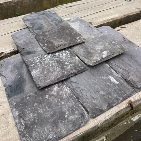 Reclaimed Welsh Blue 14” x 7” Roofing Slate - Each - Reclaimed Brick Company