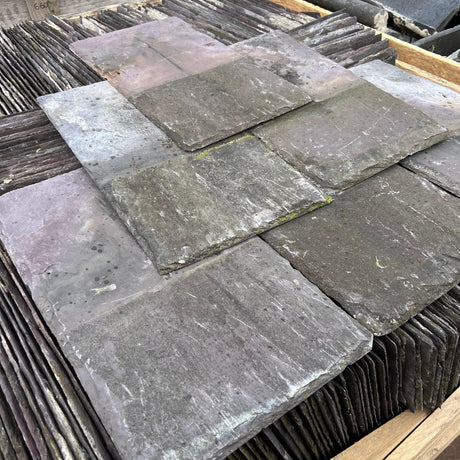 Reclaimed Welsh Blue 18” x 10” Roofing Slate - Each - Reclaimed Brick Company