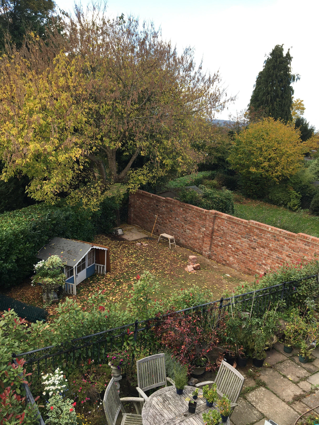 Reclaimed Wire Brick Garden Wall, Rugeley, Staffordshire - Reclaimed Brick Company